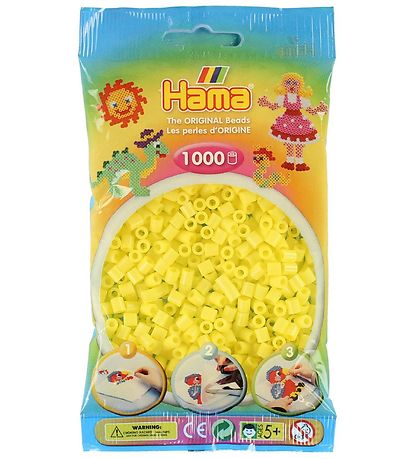 Hama Midi Beads - 1000 pcs - Pastel Yellow Hama Midi Beads - 1000 pcs - Pastel Yellow
