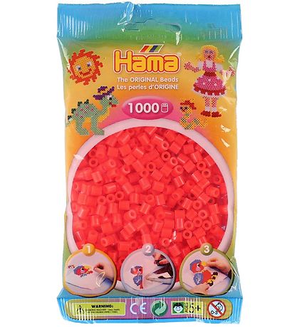Perles Hama Midi - 1000 pces - 35 Rouge Fluo Perles Hama Midi - 1000 pces - 35 Rouge Fluo