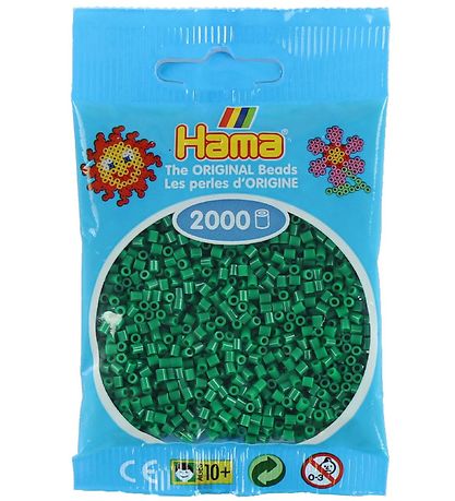 Hama Mini Beads - 2000 pcs - Green Hama Mini Beads - 2000 pcs - Green