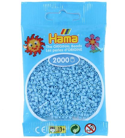 Hama Mini Beads - 2000 pcs - Pastel Blue Hama Mini Beads - 2000 pcs - Pastel Blue