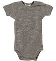 Joha Bodysuit S/S - Wool - Brown Melange Joha Bodysuit S/S - Wool - Brown Melange
