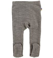 Joha Leggings w. Footies - Wool - Brown Melange Joha Leggings w. Footies - Wool - Brown Melange