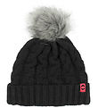 Bonnet Mikk-Line - Laine/Polyester - Noir av. Pompon Bonnet Mikk-Line - Laine/Polyester - Noir av. Pompon