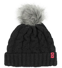 Mikk-Line Hat w. Pom-Pom - Wool/Polyester - Black Mikk-Line Hat w. Pom-Pom - Wool/Polyester - Black