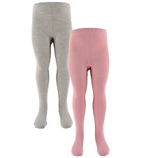Collants Minymo - 2 Pack - Gris/Rose av. Brillant Collants Minymo - 2 Pack - Gris/Rose av. Brillant