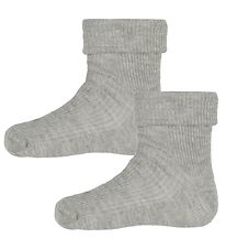 Minymo Socks - 2-Pack - Grey Melange Minymo Socks - 2-Pack - Grey Melange