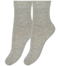 Minymo Socks - 2-Pack - Grey Melange Minymo Socks - 2-Pack - Grey Melange