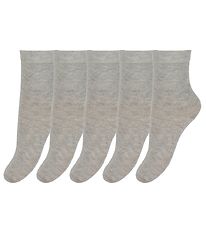 Minymo Socks - 5-Pack - Grey Melange Minymo Socks - 5-Pack - Grey Melange