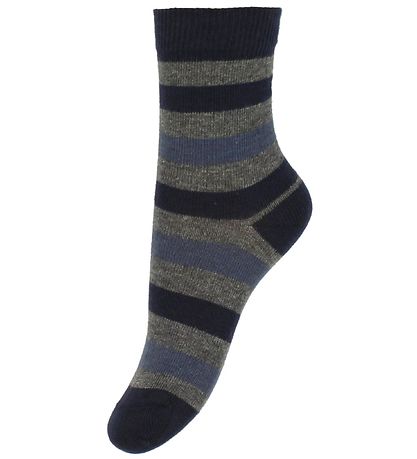 Minymo Socks - 5-Pack - Blue/Grey Striped Minymo Socks - 5-Pack - Blue/Grey Striped
