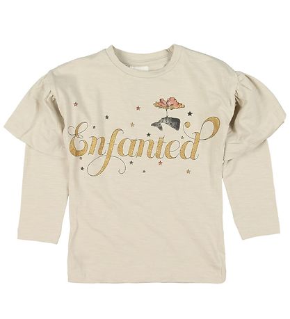 Blouse En Fant - Beige av. Imprimé/Or Blouse En Fant - Beige av. Imprimé/Or