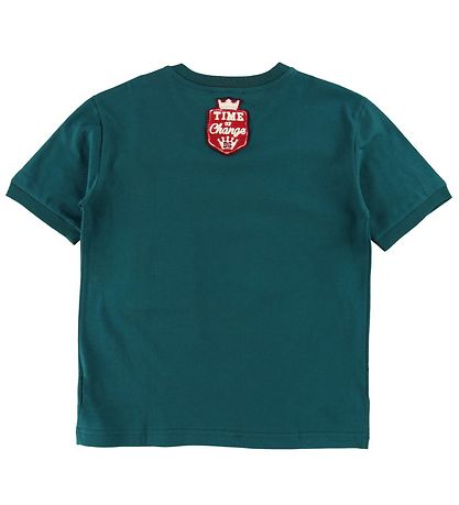 Dolce & Gabbana T-shirt - Petroleum Green w. Patches Dolce & Gabbana T-shirt - Petroleum Green w. Patches