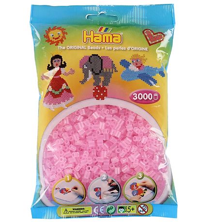 Hama Midi Perlur - 3000 Stk. - 72 Transparent Pink Hama Midi Perlur - 3000 Stk. - 72 Transparent Pink