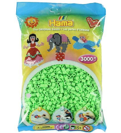 Hama Midi Beads - 3000 pcs - 47 Pastel Green Hama Midi Beads - 3000 pcs - 47 Pastel Green