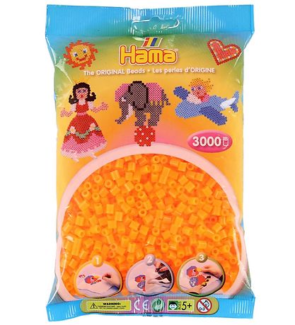 Hama Midi Kralen - 3000 st. - 38 Neon Oranje Hama Midi Kralen - 3000 st. - 38 Neon Oranje