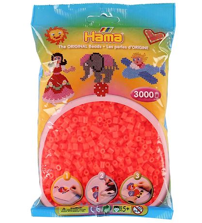 Perles Hama Midi - 3000 pces - 35 Rouge Fluo Perles Hama Midi - 3000 pces - 35 Rouge Fluo
