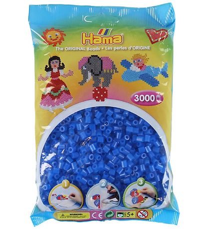 Hama Midi Beads - 3000 pcs - 36 Neon Blue Hama Midi Beads - 3000 pcs - 36 Neon Blue