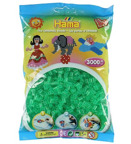 Perles Hama Midi - 3000 pces - 16 Transparent Vert Perles Hama Midi - 3000 pces - 16 Transparent Vert