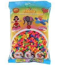Perles Hama Midi - 3000 pces - 51 Transparent Multi Neon Perles Hama Midi - 3000 pces - 51 Transparent Multi Neon