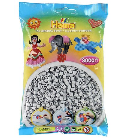 Hama Midi Beads - 3000 pcs - 70 Light Grey