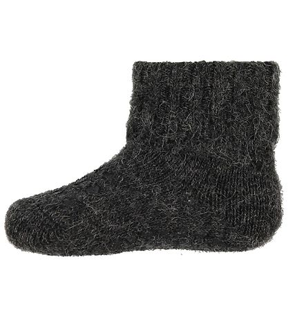 GoBabyGo Non-Slip Socks - Wool - Grey Melange GoBabyGo Non-Slip Socks - Wool - Grey Melange