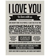 Poster I Love My Type - 50x70 - Je Love Toi - Warm Grey Poster I Love My Type - 50x70 - Je Love Toi - Warm Grey