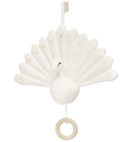 Cam Cam Musical Mobile - Peacock - Cream