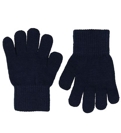 Melton Gloves - 2-Pack - Knitted - Grey Melange/Navy