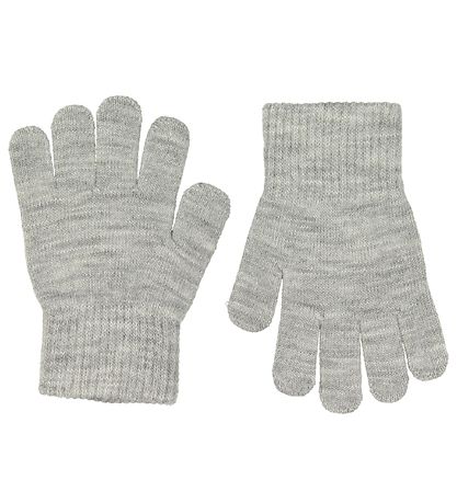 Melton Gloves - 2-Pack - Knitted - Grey Melange/Navy