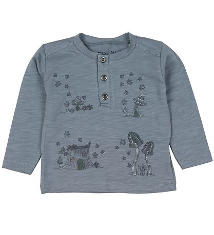 Fixoni Pullover - Grau m. Print Fixoni Pullover - Grau m. Print