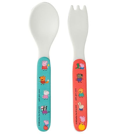 Petit Jour Paris Cutlery - 2 pcs - Melamine - Peppa Pig Petit Jour Paris Cutlery - 2 pcs - Melamine - Peppa Pig