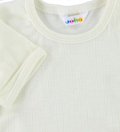 Joha Stuttermabolur - Ull - Fílabeinshvítt Joha Stuttermabolur - Ull - Fílabeinshvítt