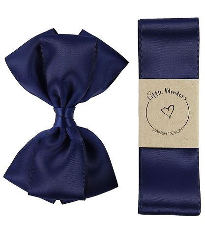 Little Wonders Baptism Ribbon w. Bow - Navy Little Wonders Baptism Ribbon w. Bow - Navy
