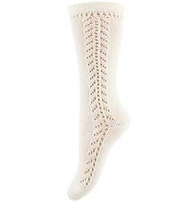 Condor Knee High Socks w. Pointelle - Ivory Condor Knee High Socks w. Pointelle - Ivory
