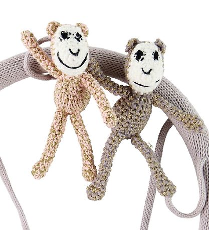 Smallstuff Baby Mobile - Monkeys - Rose/Glitter Smallstuff Baby Mobile - Monkeys - Rose/Glitter