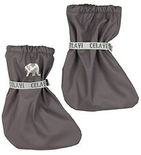 CeLaVi Outdoor Footies w. Fleece - PU - Grey CeLaVi Outdoor Footies w. Fleece - PU - Grey
