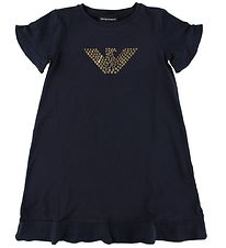 Emporio Armani Dress - Navy w. Gold/Logo Emporio Armani Dress - Navy w. Gold/Logo