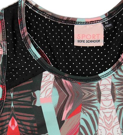 Sport Town Sofie Schnoor Top - Turquoise w. Print Sport Town Sofie Schnoor Top - Turquoise w. Print