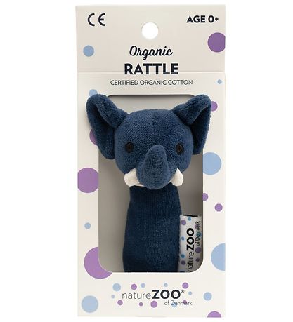 Hochet NatureZoo - Éléphant - Bleu Foncé