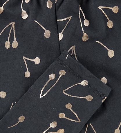 Gro Leggings - Malak - Steel Grey w. Cherries Gro Leggings - Malak - Steel Grey w. Cherries