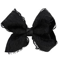 Little Wonders Bow Hair Clip - Black w. Lace Little Wonders Bow Hair Clip - Black w. Lace