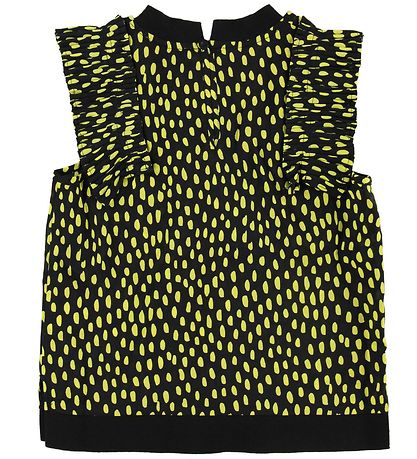 Stella McCartney Kids Top - Black w. Yellow Dots/Ruffles Stella McCartney Kids Top - Black w. Yellow Dots/Ruffles