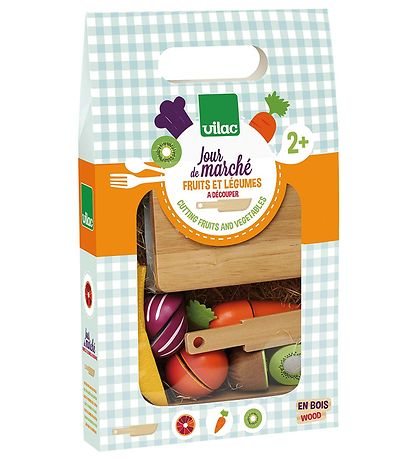Vilac Spiellebensmittel - Obst & Gemüse m. Schneidebrett