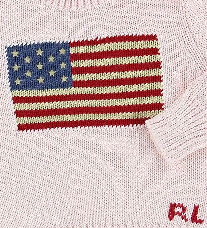Polo Ralph Lauren Blouse - Knitted - Pink w. Flag Polo Ralph Lauren Blouse - Knitted - Pink w. Flag