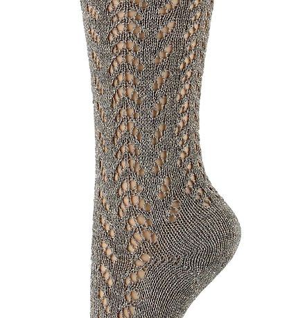 Condor Knee High Socks - Knitted - Grey w. Glitter Condor Knee High Socks - Knitted - Grey w. Glitter