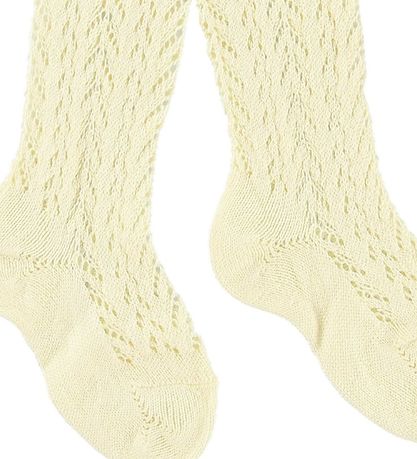 Condor Sokkabuxur - Prjónað - Ljósgult Condor Sokkabuxur - Prjónað - Ljósgult