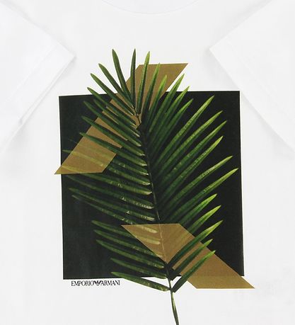 Emporio Armani T-shirt - White w. Palmblad Emporio Armani T-shirt - White w. Palmblad