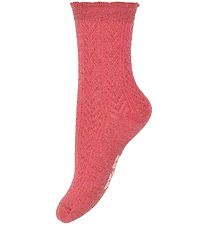 Melton Socks - Pink w. Gold Glitter Melton Socks - Pink w. Gold Glitter