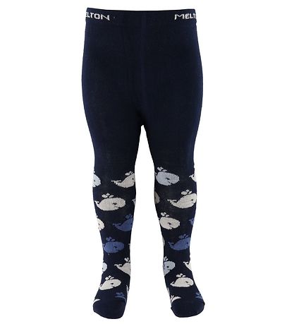 Melton Tights - Navy w. Whales
