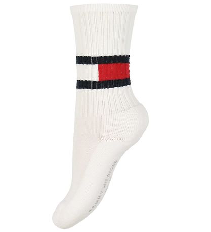 Tommy Hilfiger Socks - 2-Pack - Flag - White w. Red
