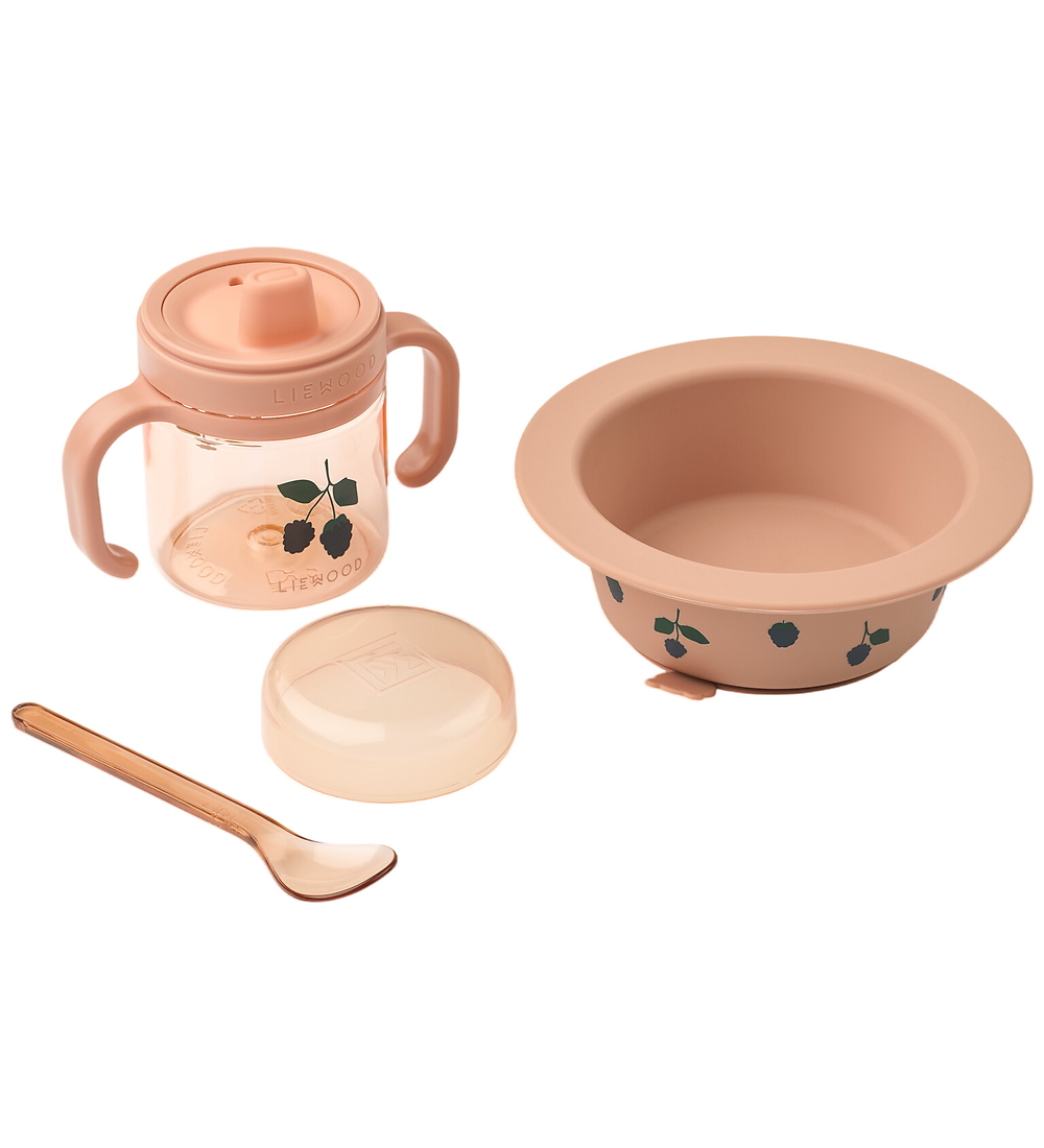 Liewood Geschirr-Set - 3 Teile - Becket - Berry/Pale Toskana - Liewood - One Size - Geschirr-Sets